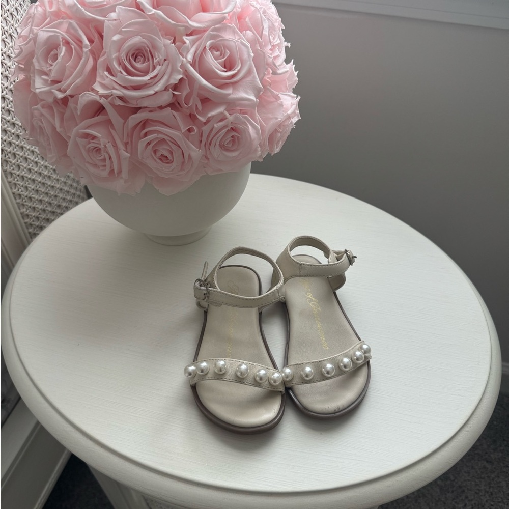 Age of Innocence Pearl-Embellished Kids Sandals